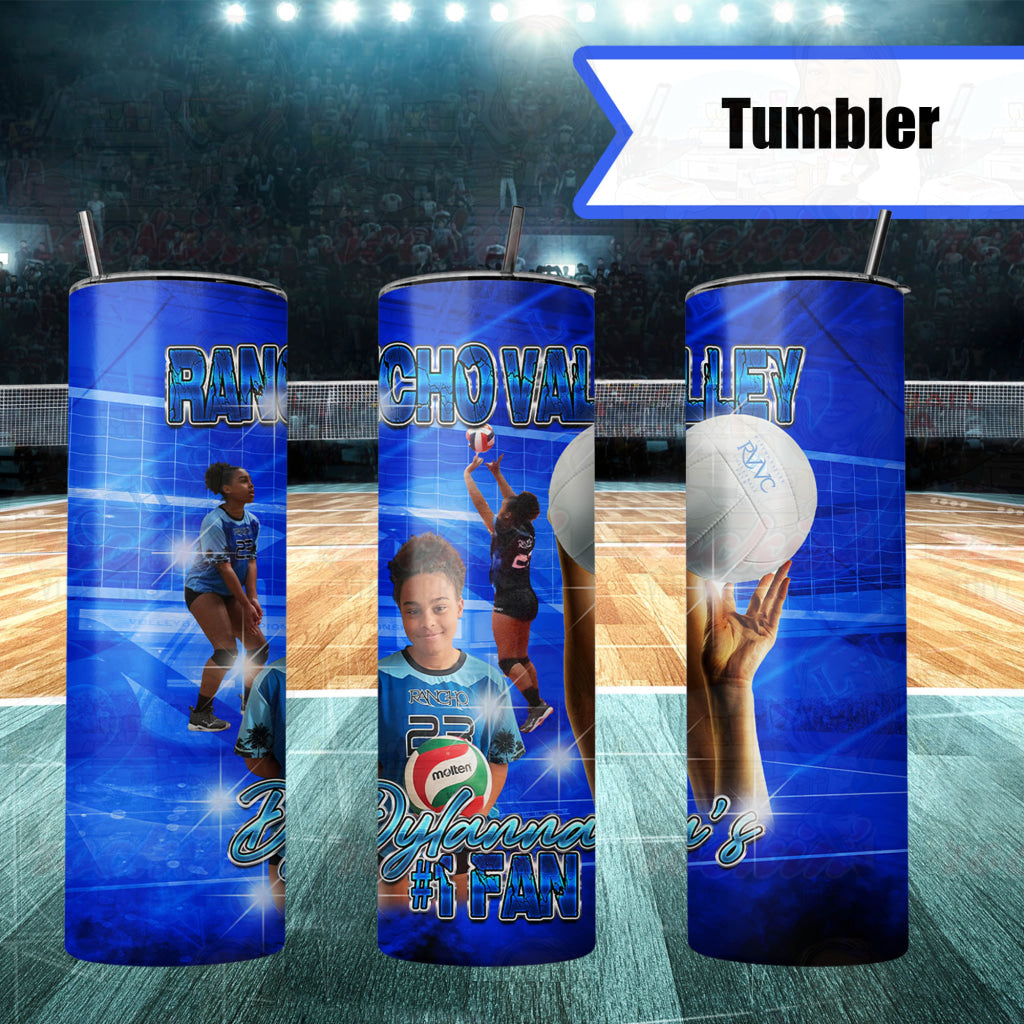 Volleyball Water Bottles | Rockin Vinyl Creations Tumbler Drinkware