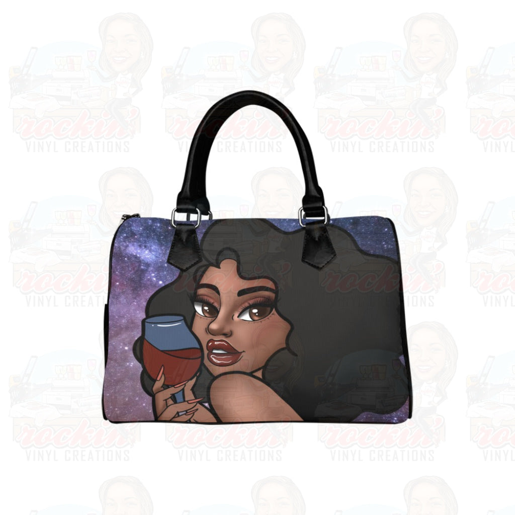 Wine Hand Bag Boston Handbag (Model 1621) | Rockin Vinyl Creations Handbags (1621)