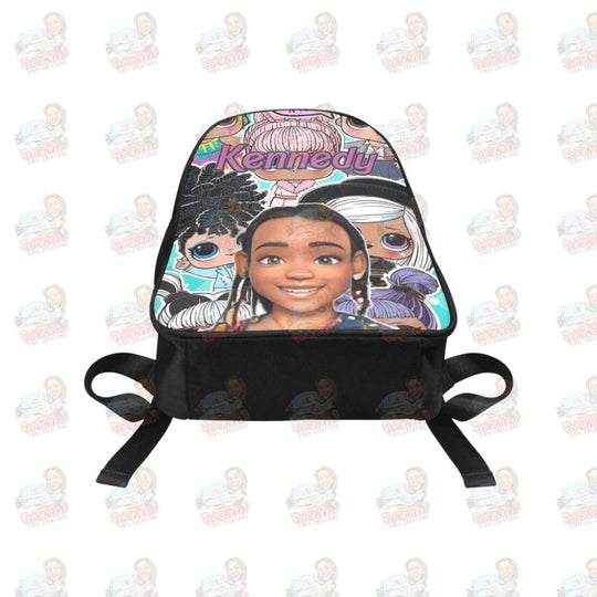 Youth Backpack Fabric School (Model 1684) (Medium)|Rockin Vinyl Creations (1682)