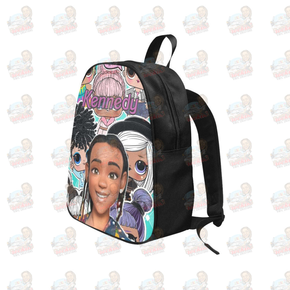 Youth Backpack Fabric School (Model 1684) (Medium)|Rockin Vinyl Creations (1682)