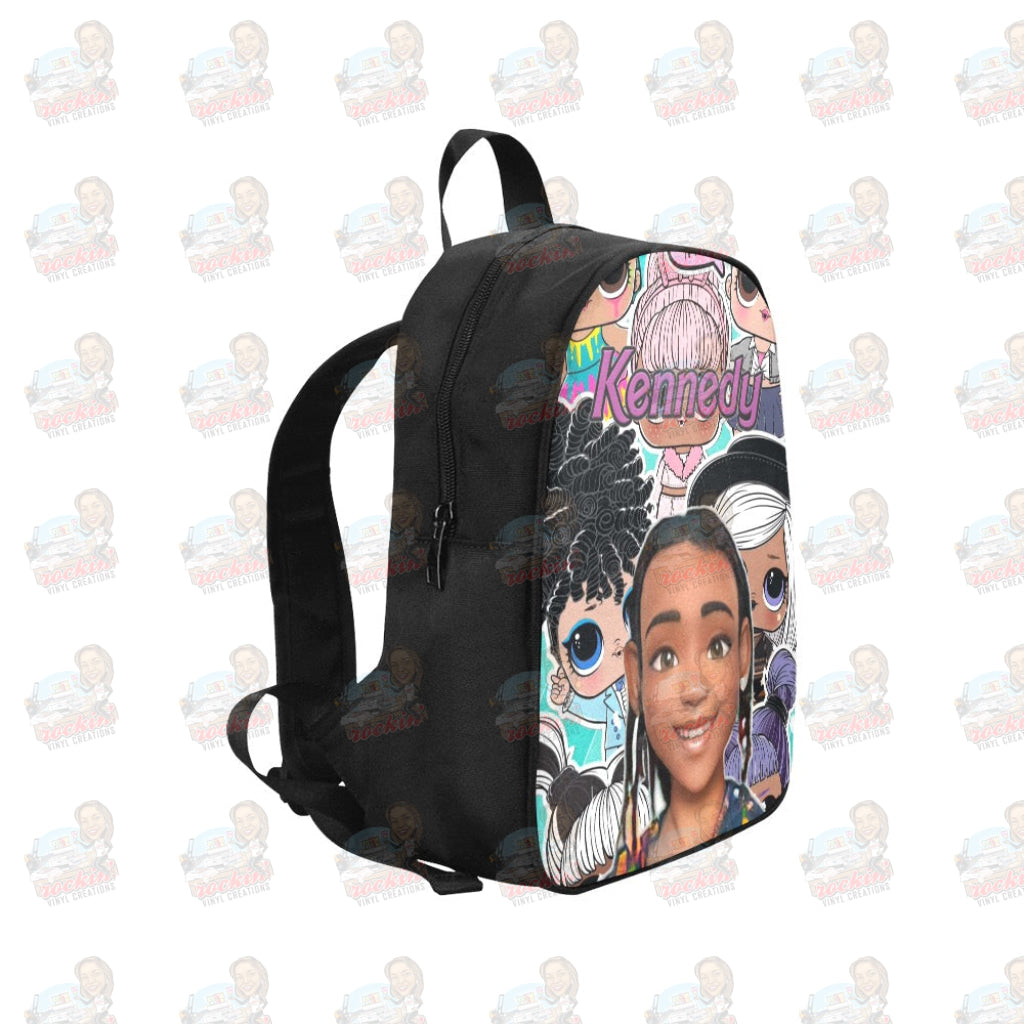 Youth Backpack Fabric School (Model 1684) (Medium)|Rockin Vinyl Creations (1682)