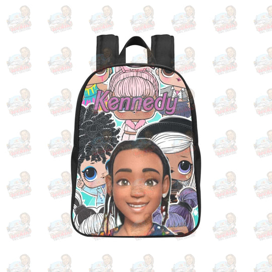 Youth Backpack Fabric School (Model 1684) (Medium)|Rockin Vinyl Creations (1682)