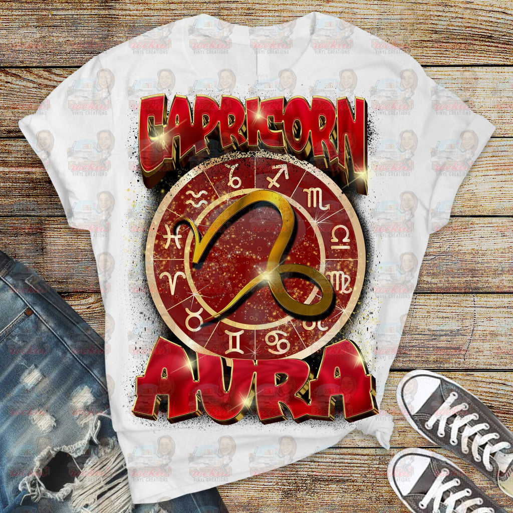 Zodiac Aura Shirt | Rockin’ Vinyl Creations S / Capricorn