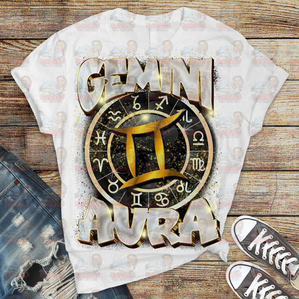 Zodiac Aura Shirt | Rockin’ Vinyl Creations S / Gemini