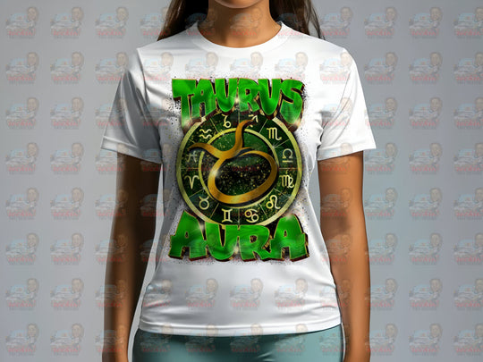 Zodiac Aura Shirt | Rockin’ Vinyl Creations S / Taurus